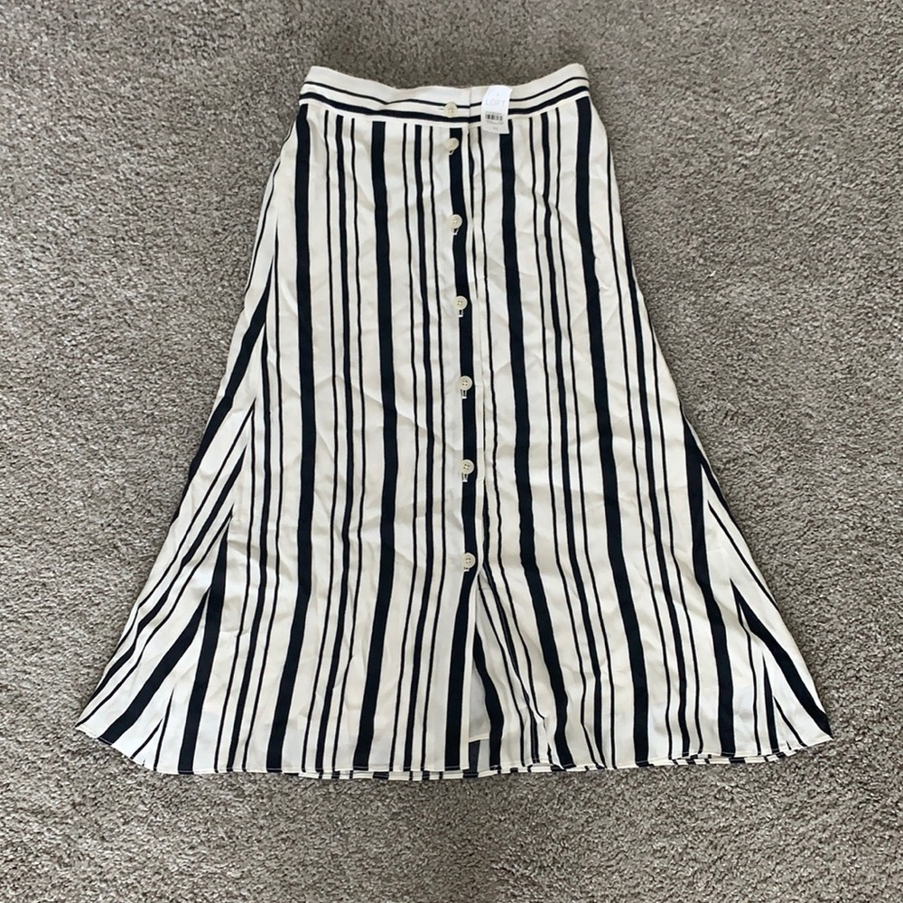 Striped Midi Skirt
